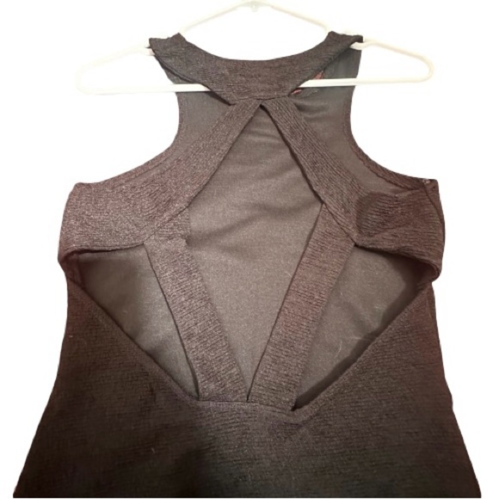 Black Sleeveless Dress open back strappy design gauze